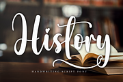 History, a Handwritten Font by Creative Writting (Thumbnail 1 of 7)