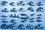 70+ Water Waves Silhouette, a Decorative Illustration by jongcreative (Thumbnail 4 of 7)