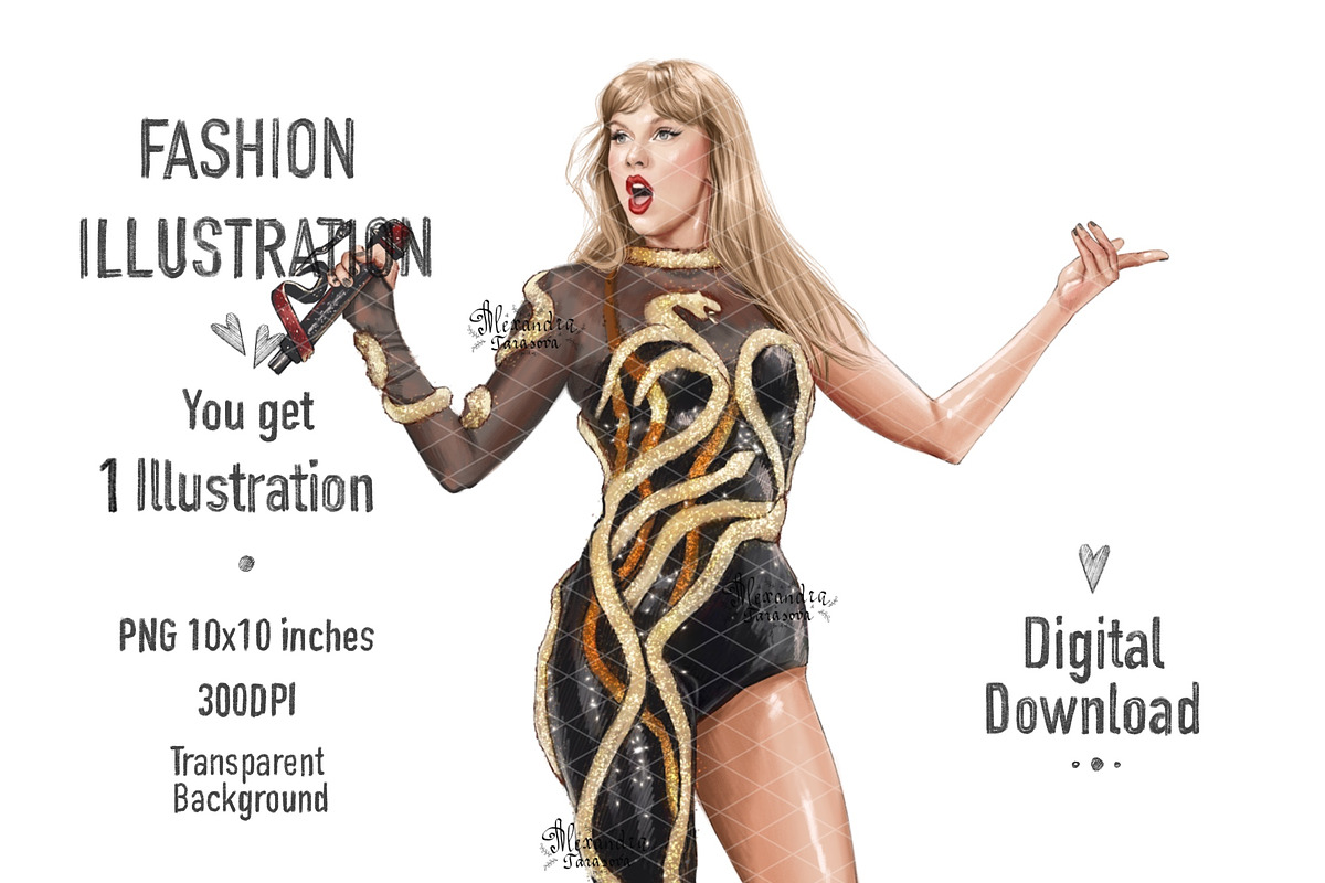 Taylor Swift Illustration, a Person Illustration by BigArtLab (Photo 1 of 3)
