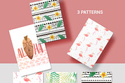 Tropical set of flamingo. Vector, an Illustration by Fay_Francevna (Thumbnail 6 of 6)