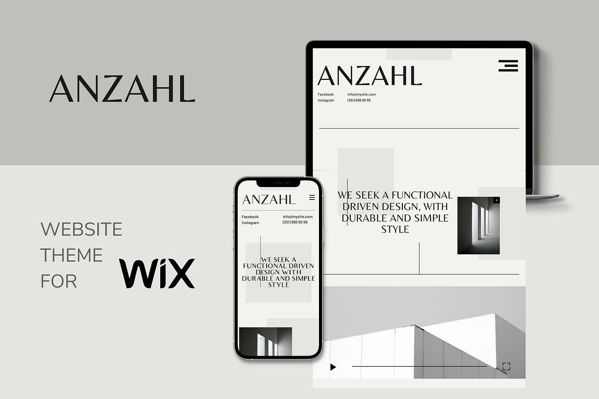 ANZAHL Wix Portfolio Website Theme, a Websites & App Template by Studio Suvelle (Photo 1 of 7)