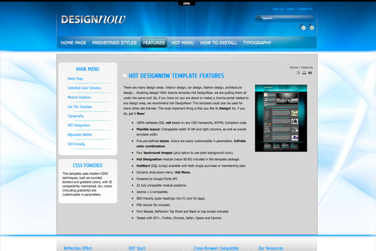 Hot Design Now, a WordPress Template by hot-themes (Photo 2 of 4)