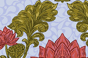 Vintage Lotus Art Nouveau Patterns, a Pattern Graphic by NayaChu (Thumbnail 6 of 9)