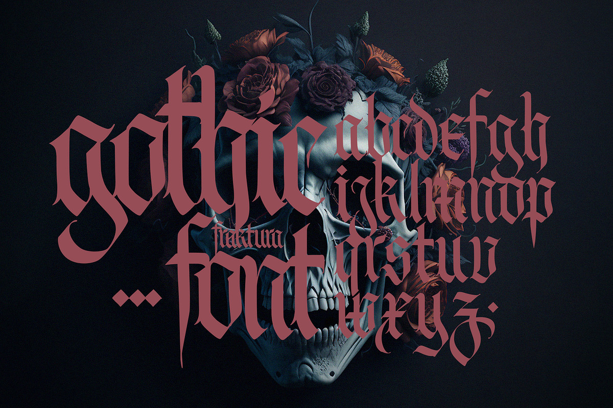 Gothic font 04, a Blackletter Font by GeekClick (Photo 4 of 9)