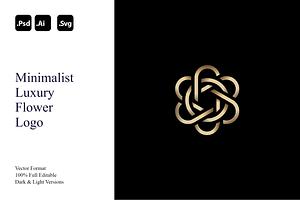 Minimalist Luxury Flower Logo, a Branding & Logo Template by Luxury Logos
