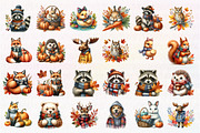 Autumn Animals Clipart, an Illustration by CreationArt (Thumbnail 2 of 5)