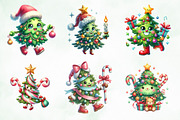 Kawaii Christmas Tree Character PNG, an Illustration by Creative Art (Thumbnail 2 of 5)