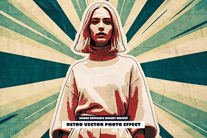 Retro Vector Photo Effect, a Layer Style Add-On by dokudokunomi