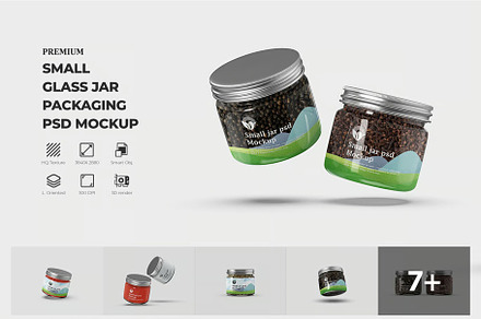 Glass Jar Label Mockups, a Packaging Mockup by zphotographystudio