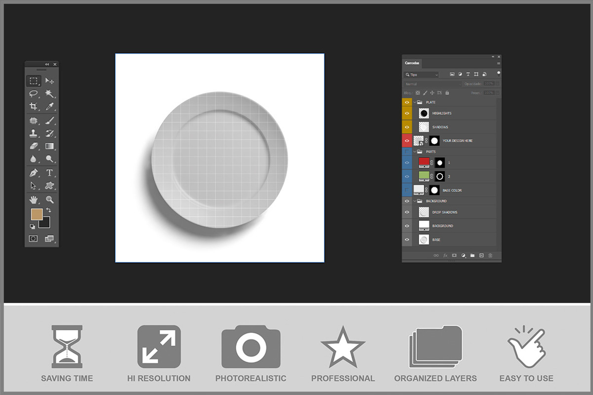Ceramic Plate Mockup PSD, a Product Mockup by Bruno's Shop (Photo 3 of 4)