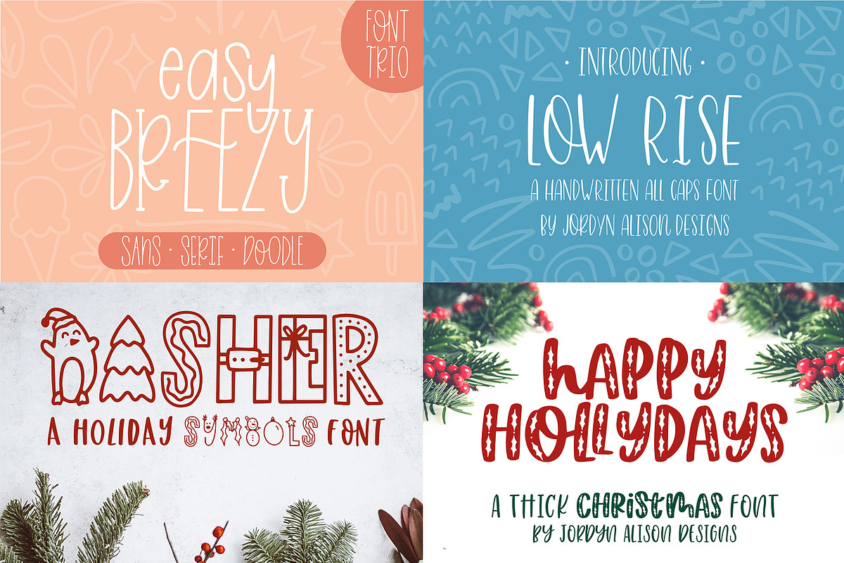 Entire Font Collection, Future Fonts, a Script Font by Jordyn Alison Designs (Photo 4 of 8)