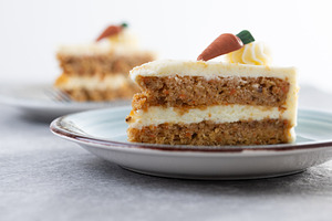 Carrot cake slice with cream cheese frosting, a Food & Drink Photo by etorres69