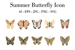 Summer Butterfly Icon