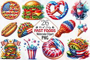 4th of July Fast Food Sublimation, an Illustration by RobertsArt (Thumbnail 1 of 7)