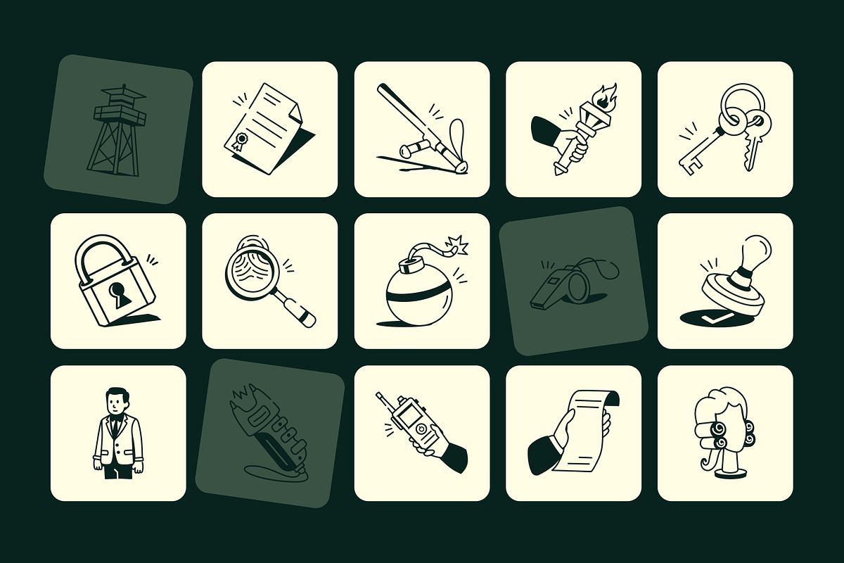 Court Drawing Art Set, an Outline Icon by Vectors Market (Photo 5 of 8)