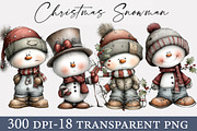 Whimsical Christmas Snowman clipart, an Illustration by Designworld (Thumbnail 1 of 6)