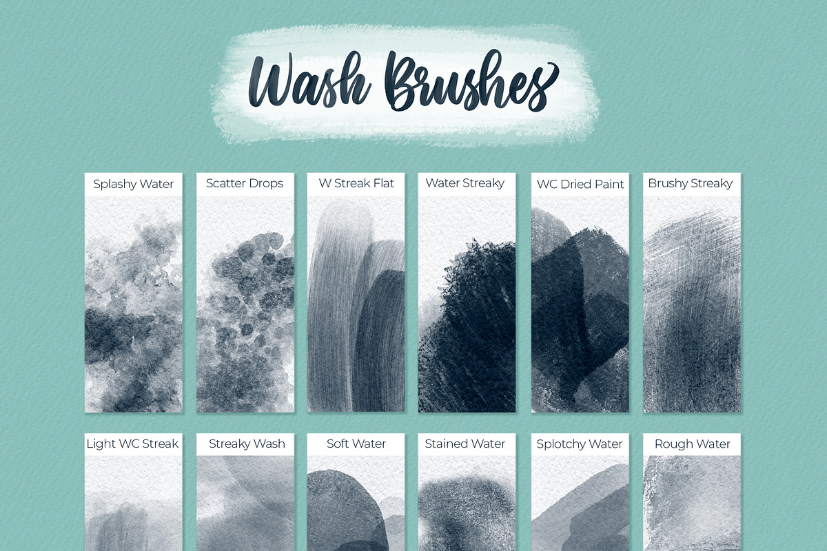 Watercolor Procreate Brush Set, a Brush Add-On by Cynlop Ink (Photo 3 of 10)