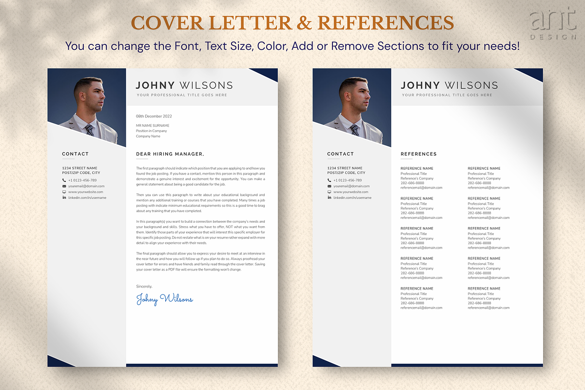 Modern Resume Template - The Wilsons preview 4