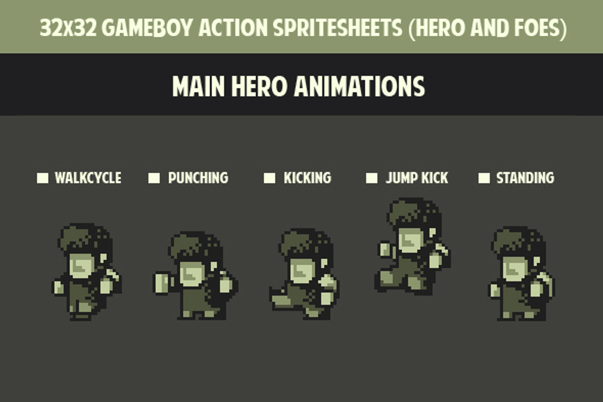 Gameboy Action Game Pack 4, a Graphic by Fassous game assets (Photo 2 of 5)