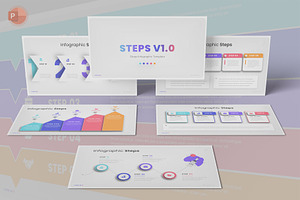 Steps Infographic PowerPoint, a Presentation Template by Pixslides