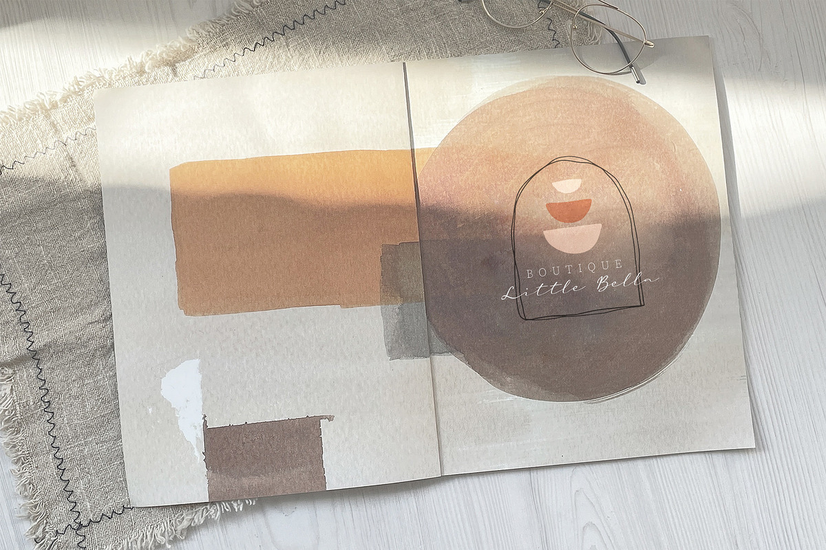 Abstract logo elements & frames, a Branding & Logo Template by Michèle Kae (Photo 4 of 10)
