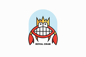 Royal crab logo design