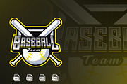 Baseball Team Mascot Logo Template, a Branding & Logo Template by HasnainGFX (Thumbnail 1 of 3)