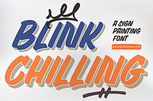 Blink Chilling - A Display Font