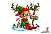 10 PNG North Pole ELF Clipart Bundle, a Graphic by Clipart Bloom (Thumbnail 11 of 17)