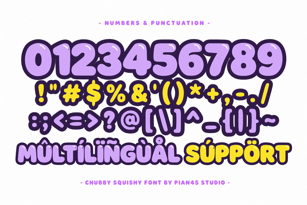 Chubby Squishy - Retro Bubble Font, a Handwritten Font by Pian45 Studio (Photo 7 of 8)