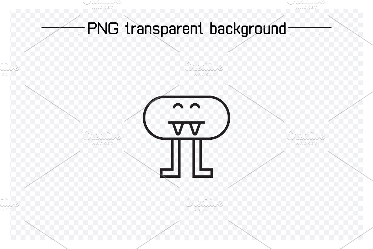 Cute Monster Avatars Illustrations, an Outline Icon by Designfour (Photo 4 of 7)