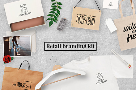 Retail branding mock up kit