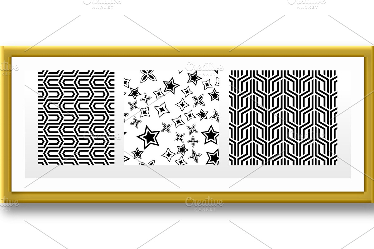 Geometric set of patterns, a Pattern Graphic by RODINA (Photo 2 of 3)
