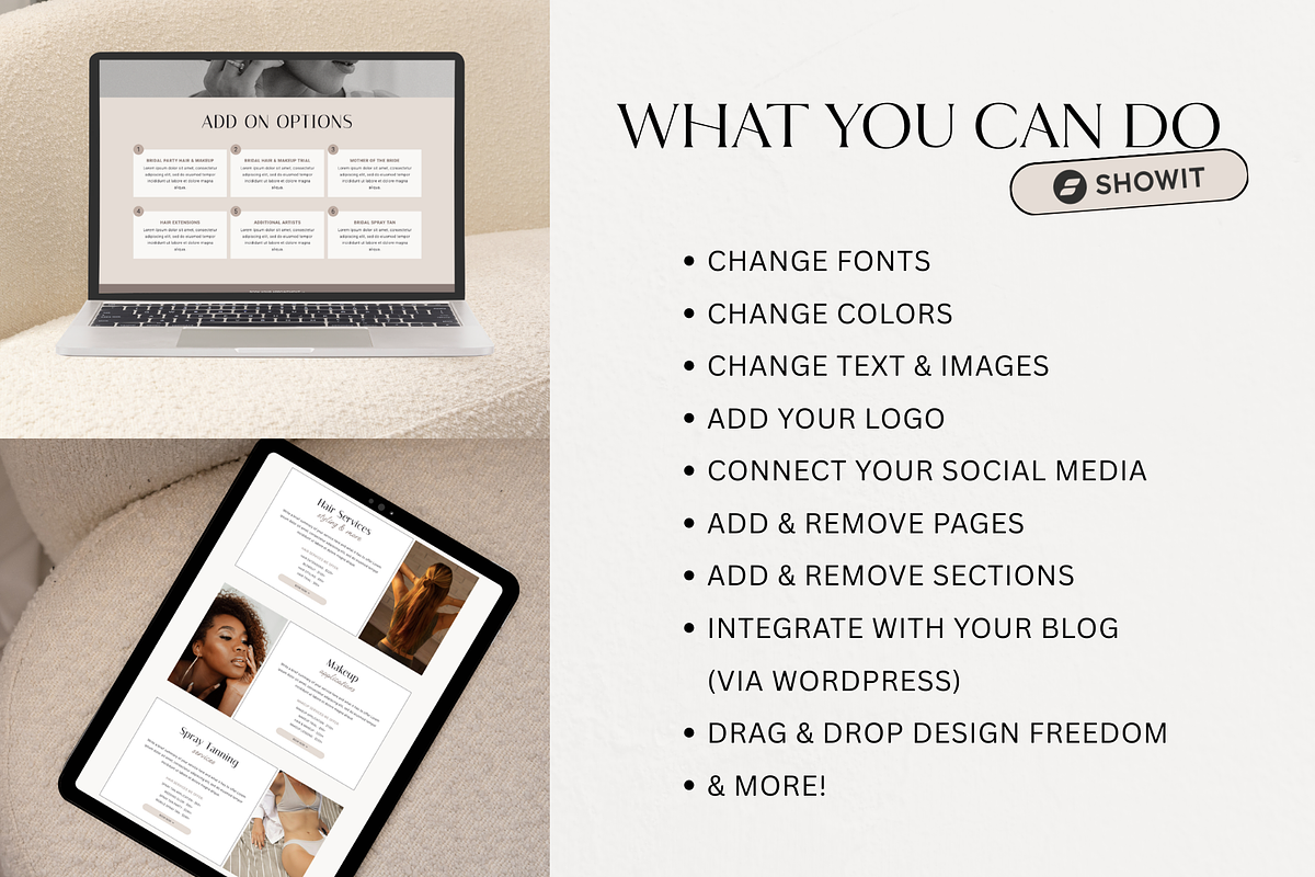 Showit Website Template Beauty Salon, a Websites & App Template by Breah Designs (Photo 3 of 10)