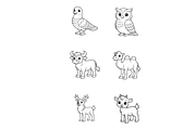 15 Cute Kawaii Animal Coloring Pages, an Animal Illustration by Annudesign (Thumbnail 4 of 9)