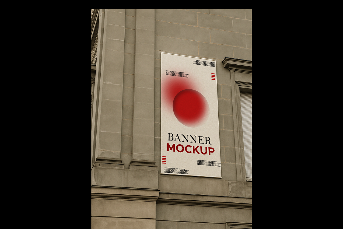 Outdoor Building Banner Mockup PSD, an Advertising Mockup by MD.HAMZA.DESIGNS (Photo 2 of 3)