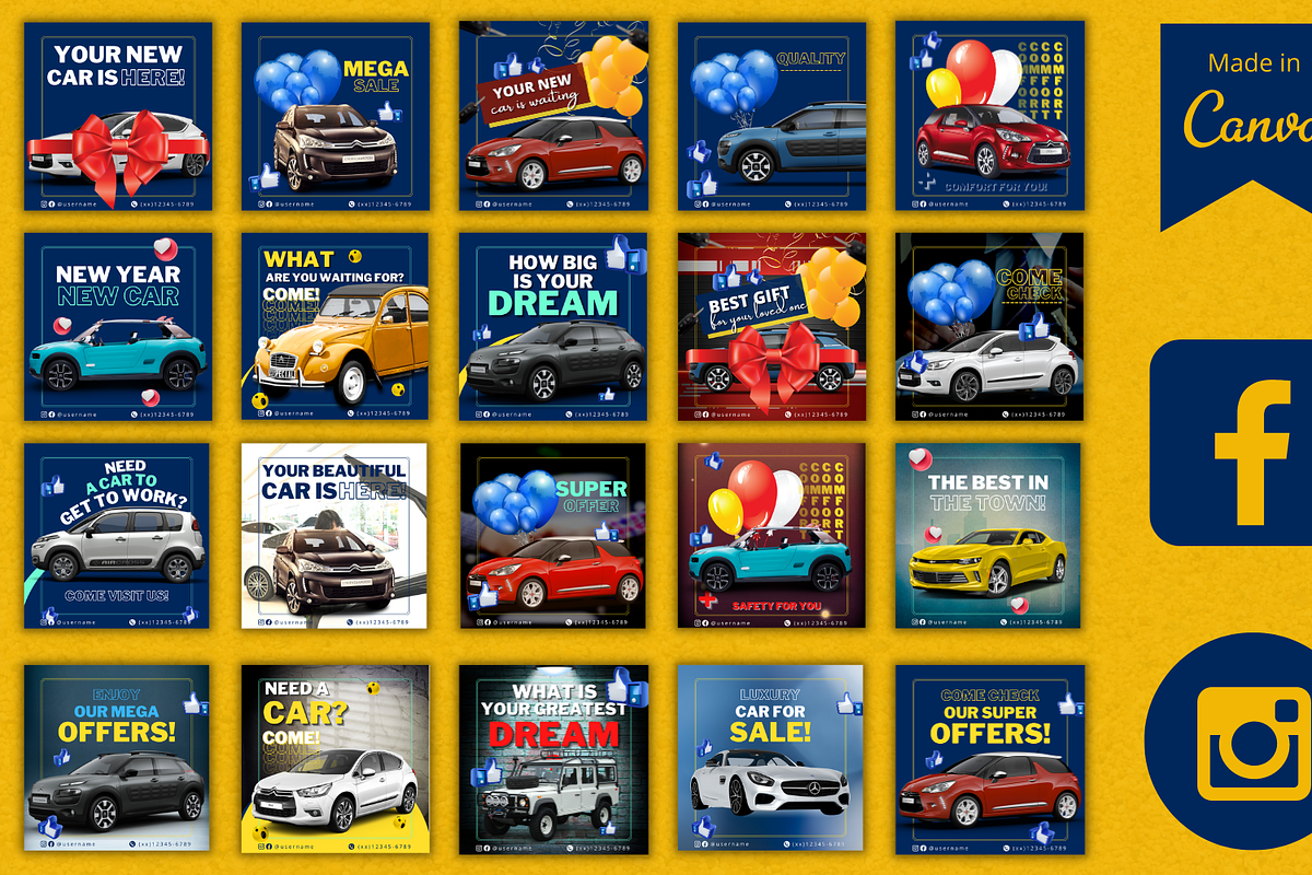 Car Dealer Canva Templates Bundle, a Social Media Template by Canvagator (Photo 2 of 3)