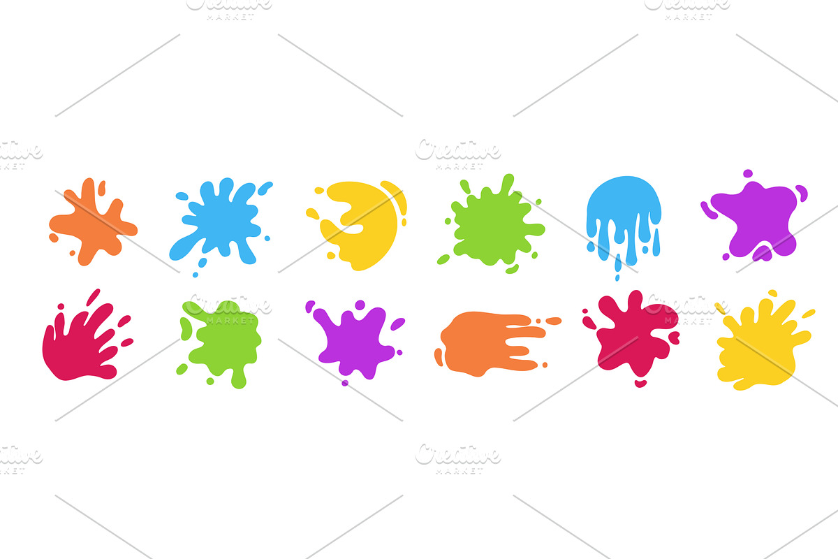 Colorful splash shape in cartoon, an Illustration by skripnikbb