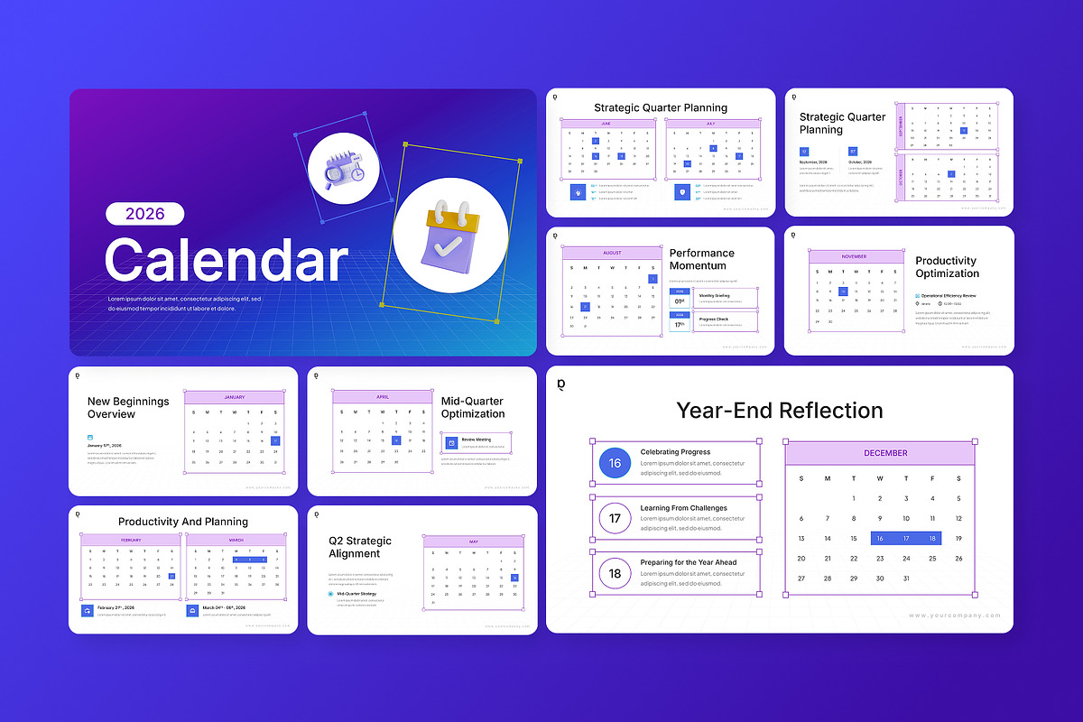 Calendar 2026 PowerPoint, a Presentation Template by Antstheme (Photo 4 of 4)