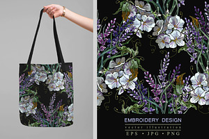 Lavender and summer white flowers