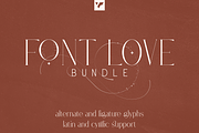 SALE! Font Love Bundle, a Serif Font by VP Fonts (Thumbnail 1 of 43)