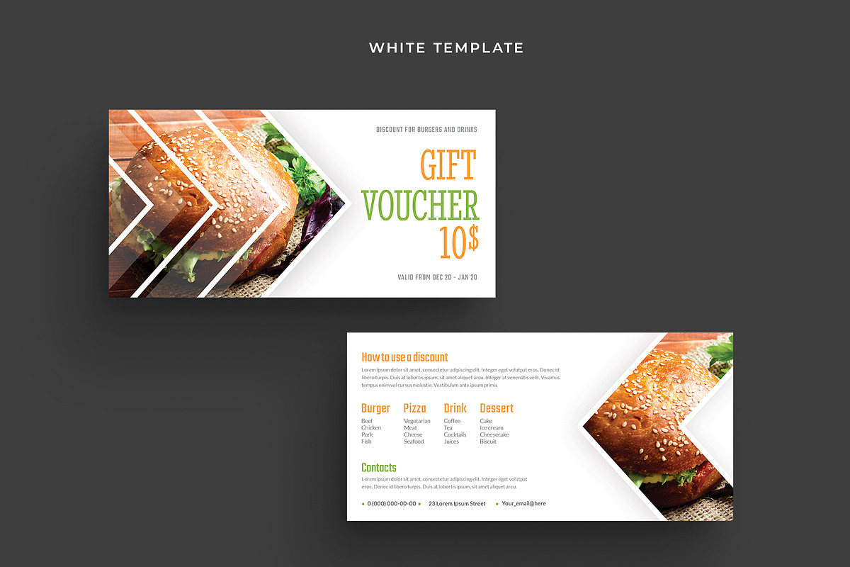 Gift Voucher For Cafe or Restaurant, a Flyer Template by Grow Design Craft Studio (Photo 2 of 4)