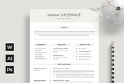 Resume Template / CV, a Resume Template by CreativeZoom (Thumbnail 1 of 4)
