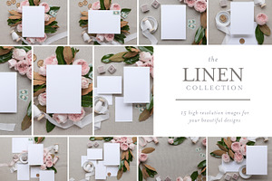 Linen - Invite Mock Up Bundle