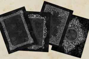 Distressed Black Frame Journal Paper