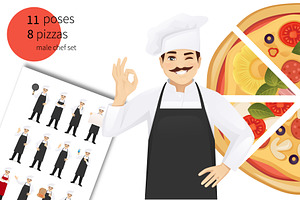 Male chef character kit