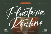 Flusteria Routine Modern Brush Font, a Script Font by stylishtype.co (Thumbnail 1 of 20)