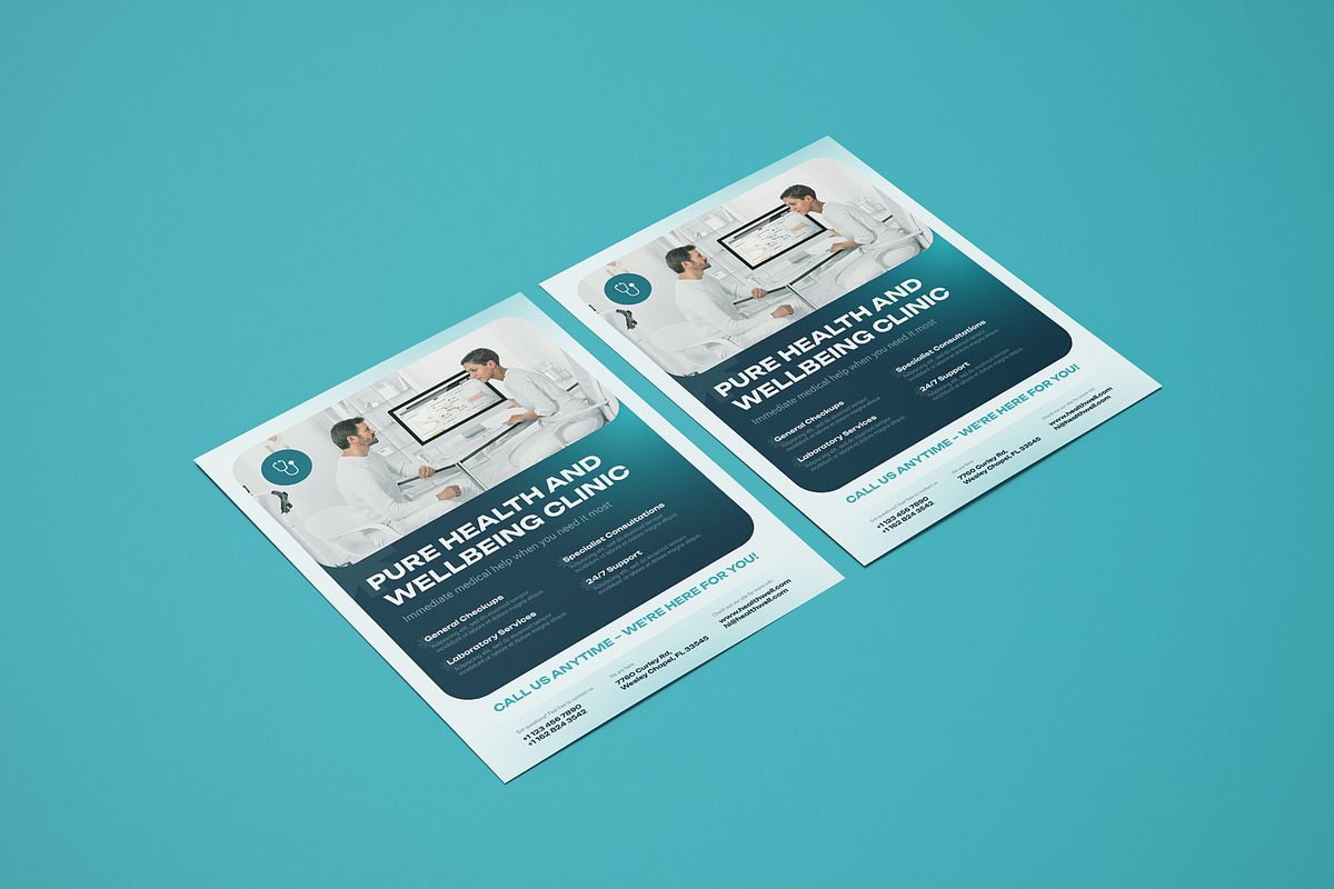 Medical Clinic and Healthcare Flyer, a Flyer Template by vinyljunkie (Photo 4 of 4)