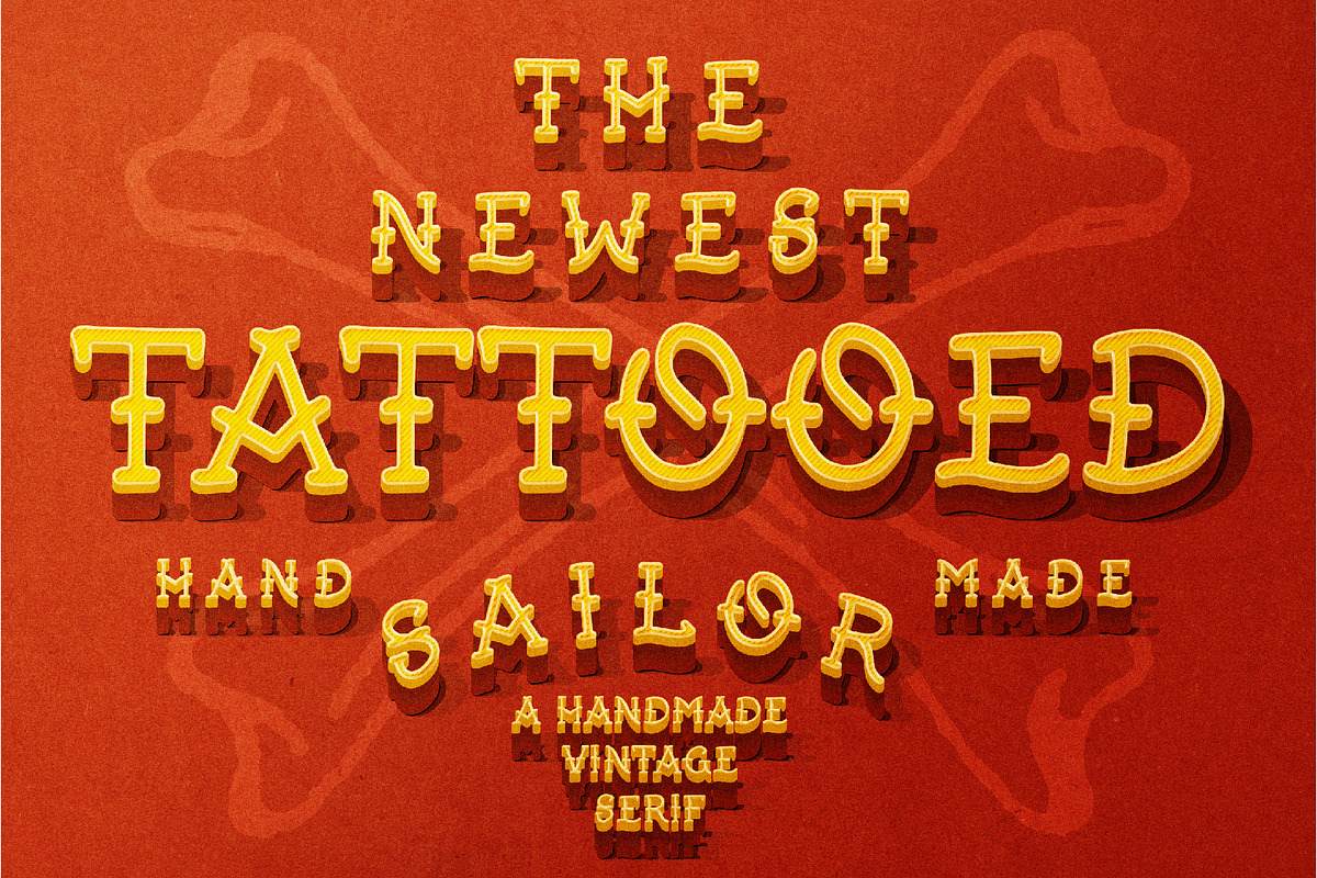 Tattooed Sailor | Vintage Serif Font, a Serif Font by Beveled Design Co. (Photo 2 of 18)