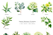 Watercolor green wedding flowers, an Object Illustration by Art and Funny (Thumbnail 2 of 5)